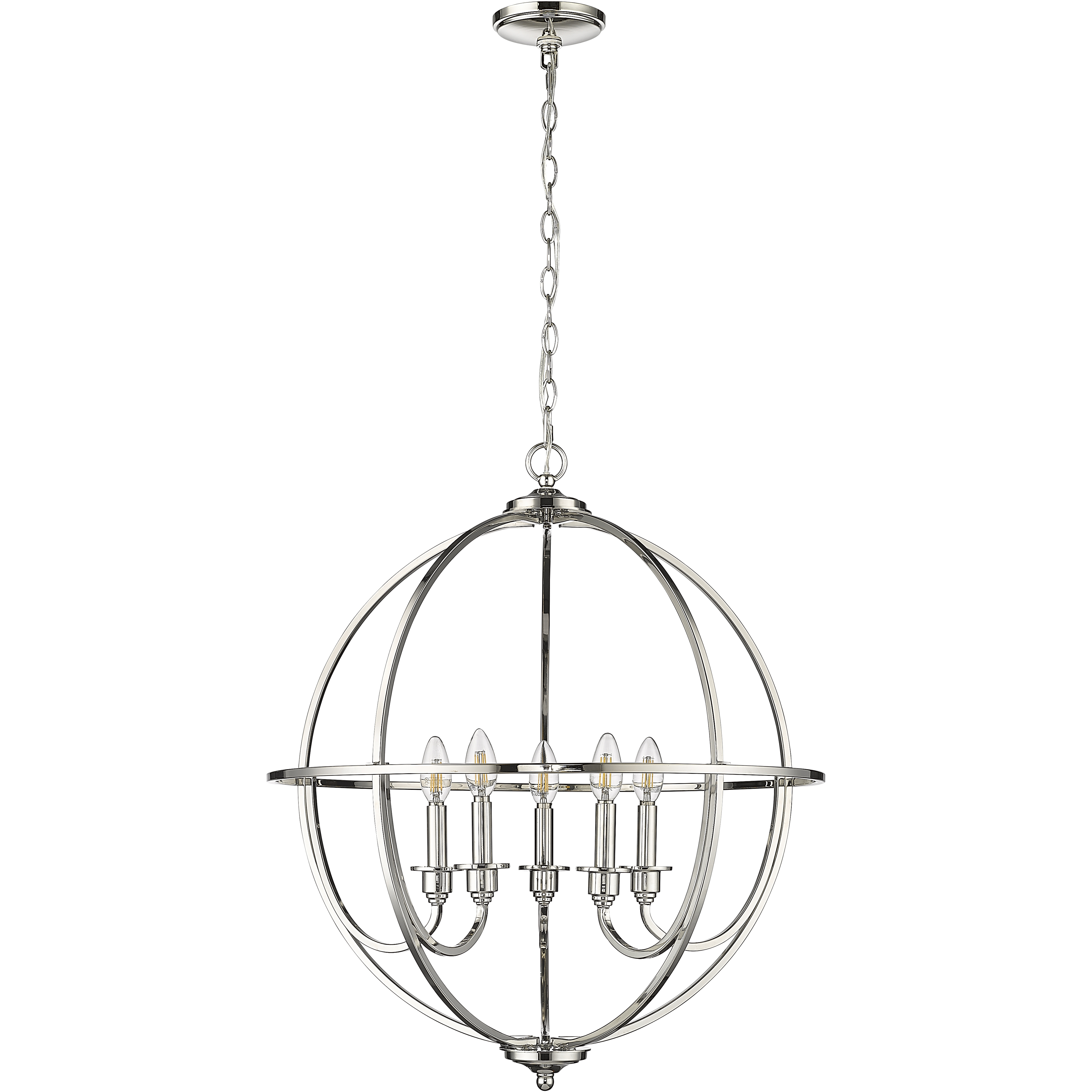Artemis 5 Light 24 inch Polished Nickel Chandelier Ceiling Light